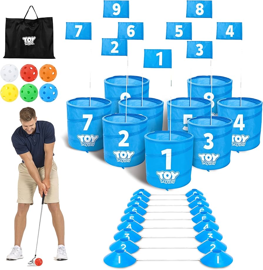Amazon.com: TOY Life Golf Game Set, 9 Holes Backyard Golf Bucket